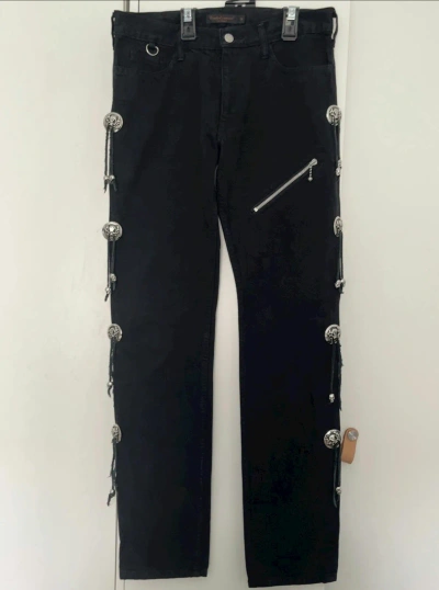 Pre-owned Undercover Skulls Button Archive Denim Jeans In Black