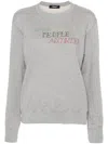 Undercover Slogan-embroidered Cotton Sweatshirt In Grey