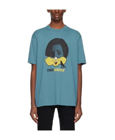 Undercover Slogan-print Cotton-jersey T-shirt In Blue