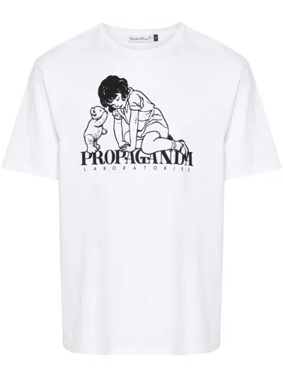 Undercover Slogan-print Cotton T-shirt In 白色