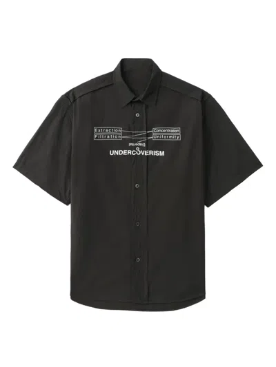 Undercover Slogan-print Shirt In 灰色