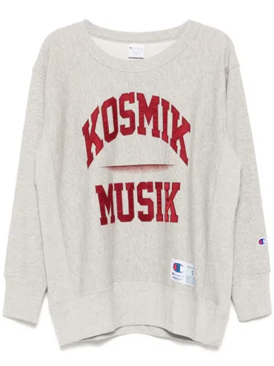 Undercover Slogan Print Sweater In Grey