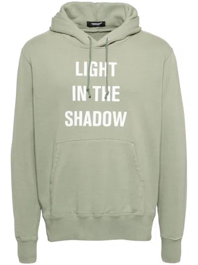 Undercover Slogan-printed Hoodie In Green