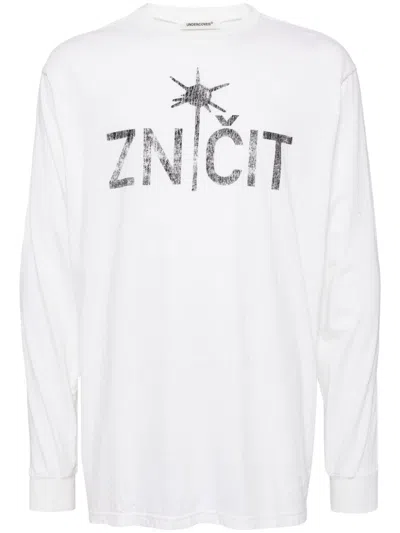 Undercover Slogan-printed Long-sleeved T-shirt In White