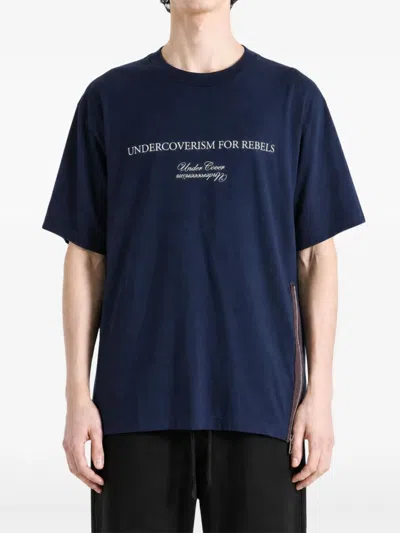 Undercover Slogan-print Zip-detail T-shirt In Multi