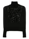 Undercover Sparkle-tassel Top In Black