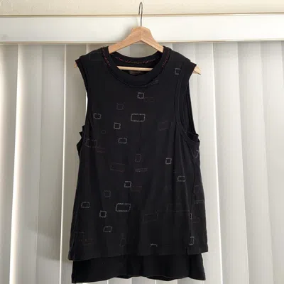 Pre-owned Undercover Ss03 Scab Layered Tanktop In Black