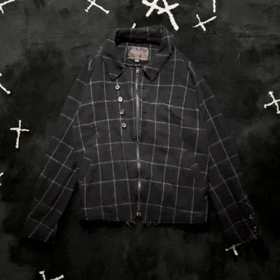 Pre-owned Undercover Ss04 - Languid Melted Deformed Zip Up Jacket In Black