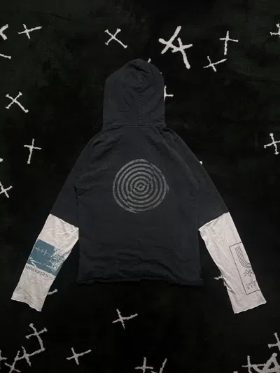 Pre-owned Undercover Ss06 - “t” Wahnfrieden Klaus Distressed Hoodie In Black