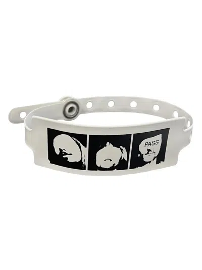 Pre-owned Undercover Ss06 “t” Klaus Concert Pass Bracelet In White