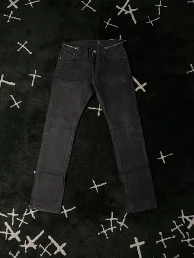 Pre-owned Undercover Ss07 - “purple” Zipper Waist Waxed Pants In Black