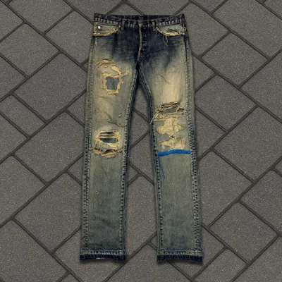 Pre-owned Undercover Ss10  Blue Yarn 68 Denim