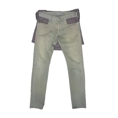 Pre-owned Undercover Ss12 Layered Flannel Jeans In Grey