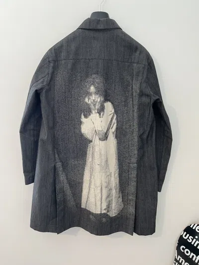 Pre-owned Undercover Ss20  Cindy Sherman Long Denim Jacket In Gray