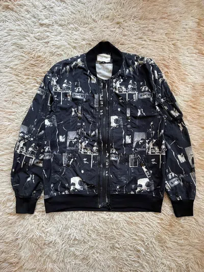 Pre-owned Undercover S/s2014 "psycho Candy" Photo Bomber Jacket In Black