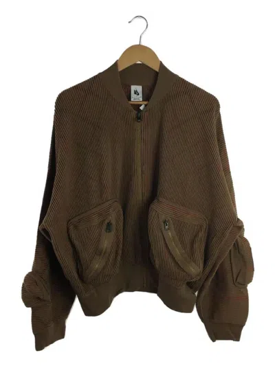 Pre-owned Undercover Ss21 Nike Multi Pocket Knit Bomber Jacket In Camel
