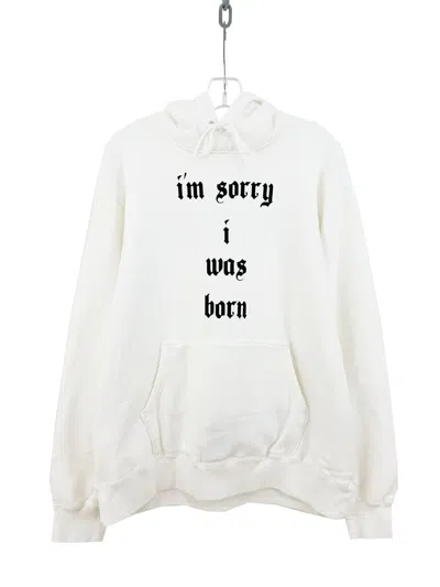 Pre-owned Undercover Ss22 I'm Sorry I Was Born Hoodie In White