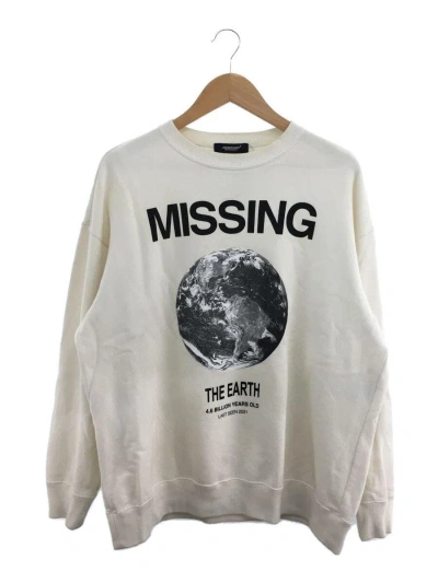 Pre-owned Undercover Ss22 "missing Earth" Wide Boxy Crewneck Sweatshirt In Ivory