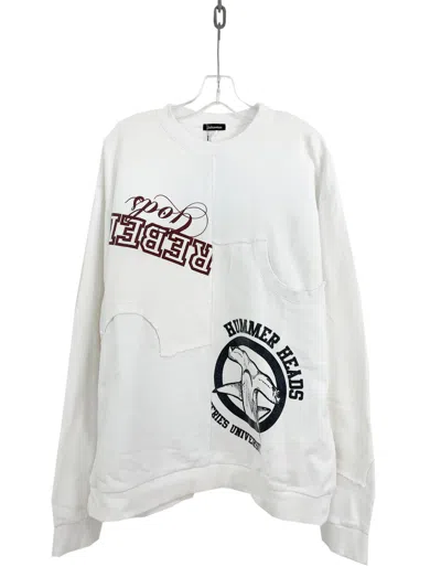 Pre-owned Undercover Ss22 Rebel Gods Hybrid Sweater In White