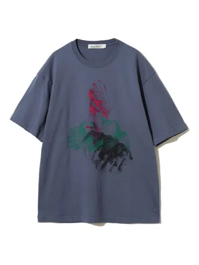 Undercover Statue-print T-shirt In Blue
