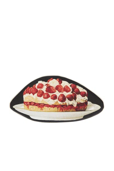 Undercover Strawberry Cake Pouch In Black