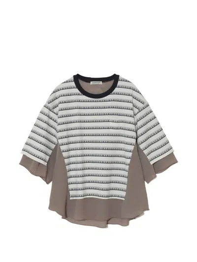 Undercover Stripe-details T-shirt In White