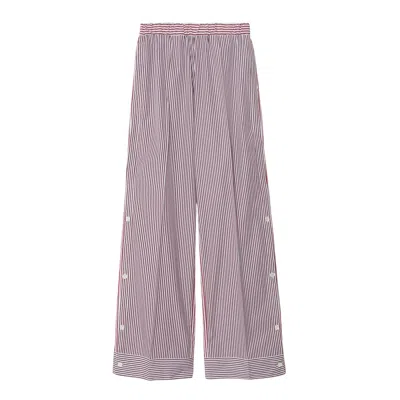 Undercover Stripe Pants With Side Buttons In Multi