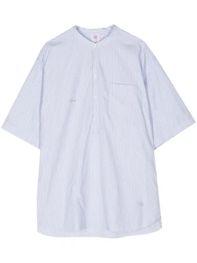 Undercover Striped Cotton Shirt In 蓝色