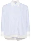 Undercover Striped Cotton Shirt In Blue