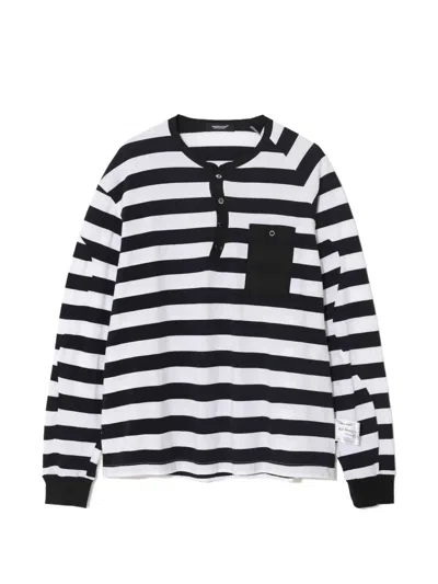 Undercover Striped Long Sleeve T-shirt In White