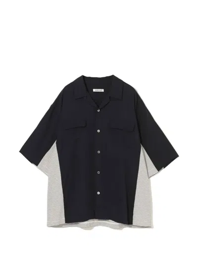 Undercover Striped Panelled Shirt In Multi