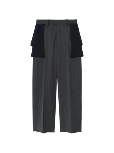 Undercover Striped Trousers In Gray