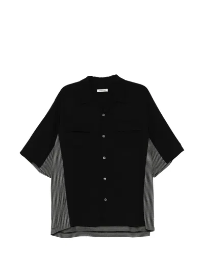 Undercover Striped-panel Shirt In Black