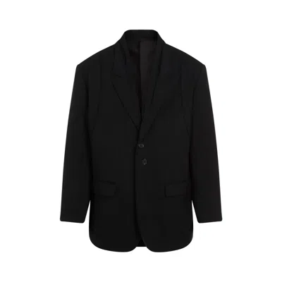 Undercover Stylish Black Polyester Jacket For Men