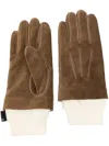 Undercover Suede Gloves In Braun