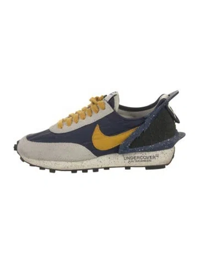 Pre-owned Undercover Suede Graphic Print Athletic Sneakers In Blue