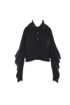 Undercover Cut-out Polo Top In Black