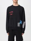 Undercover Artistic Black Printed Sweatshirt With Crew Neck Design