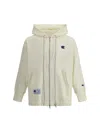 Undercover Hoodie With Double Zipper In Beige