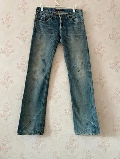 Pre-owned Undercover Sz 3  06ss T-period Distressed Denim In Blue