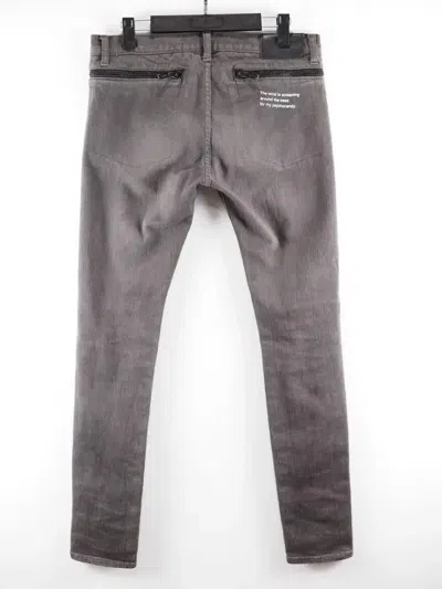 Pre-owned Undercover Sz 3  14ss Waist Zip Distressed Denim In Brown