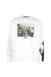 Undercover Faust-print Long-sleeve Sweater In White