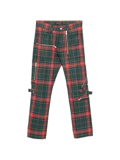 Undercover Tartan Trousers In Green