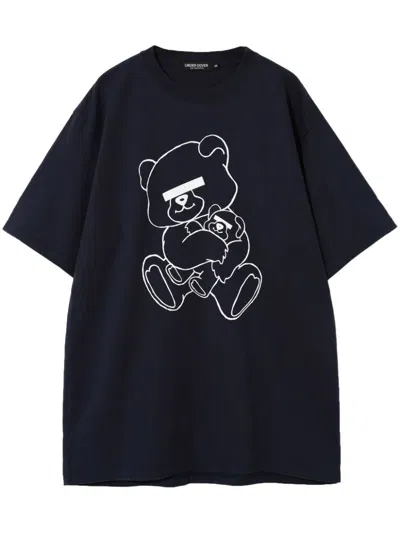 Undercover Teddy Bear-print Cotton T-shirt In Blue