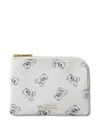 Undercover Teddy-print Zip-around Purse In White