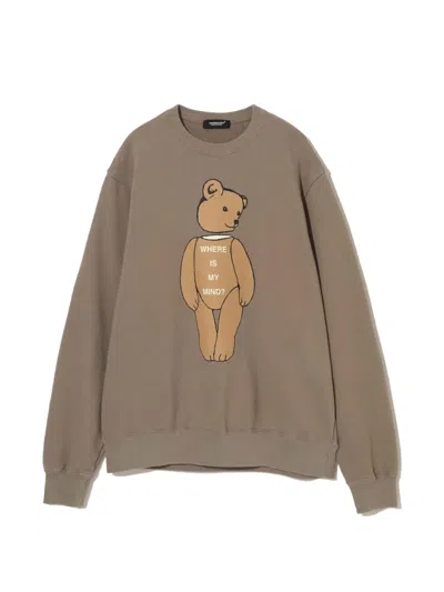 Undercover Teddy-print Sweatshirt In Brown