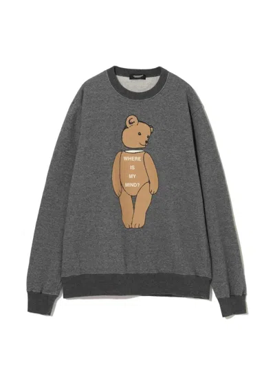Undercover Teddy-print Sweatshirt In Gray