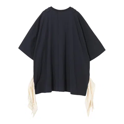 Undercover Tee With Zipper Trim In Blue