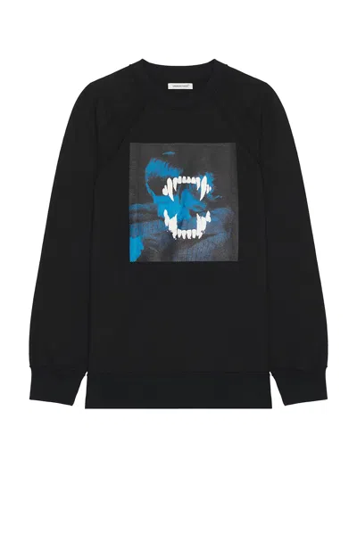 Undercover Teeth Reversible Sweatshirt In Black