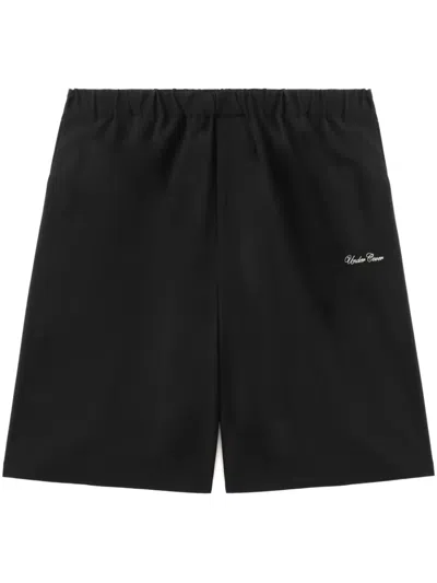 Undercover Text-print Shorts In Schwarz